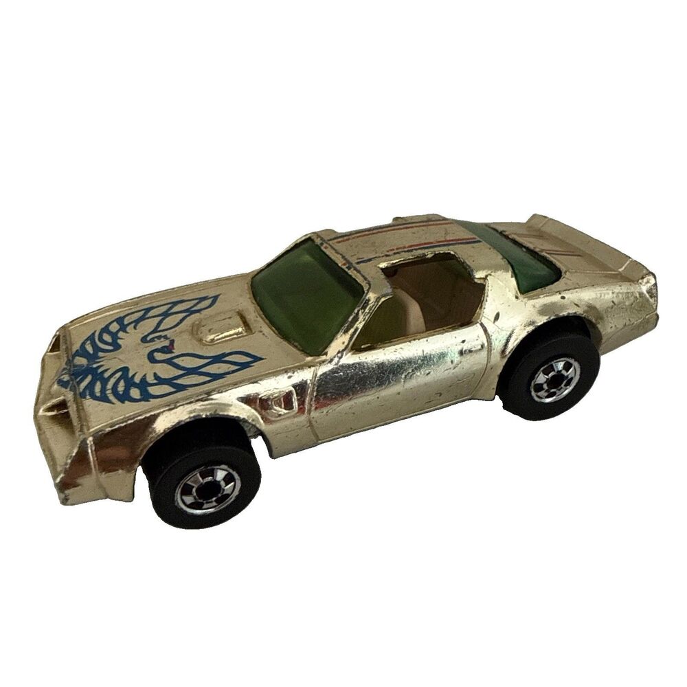 VTG Hot Wheels Hot Bird 1977 Pontiac Firebird Gold Blue Eagle Hong Kong
